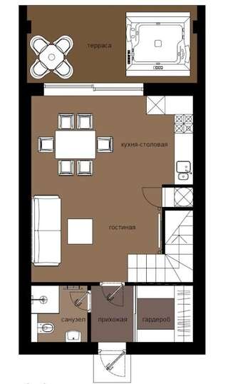 Апартаменты Suncity Apartment Одесса Двухуровневые апартаменты-29